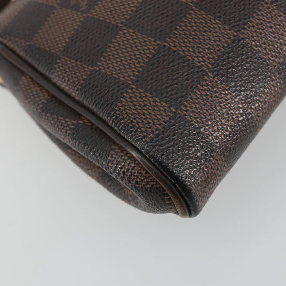 LOUIS VUITTON Damier Ebene Eva Shoulder Bag N55213 LV Auth 182694