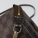 LOUIS VUITTON Damier Ebene Eva Shoulder Bag N55213 LV Auth 182694-19