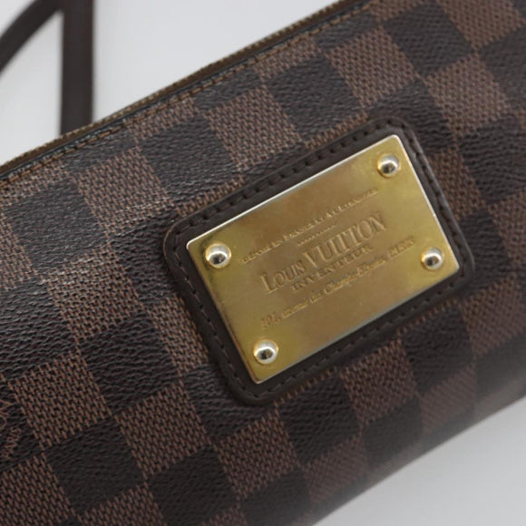 LOUIS VUITTON Damier Ebene Eva Shoulder Bag N55213 LV Auth 182694