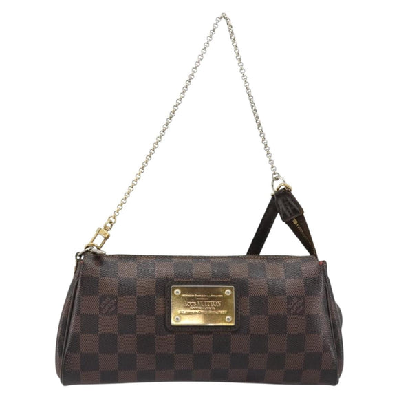 LOUIS VUITTON Damier Ebene Eva Shoulder Bag N55213 LV Auth 182694
