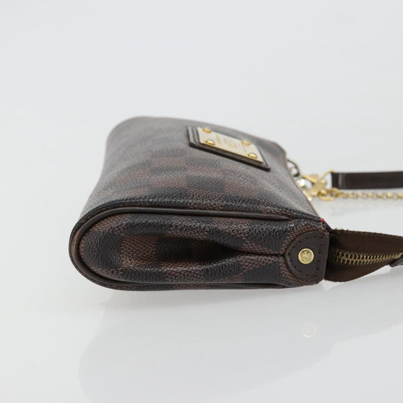 LOUIS VUITTON Damier Ebene Eva Shoulder Bag N55213 LV Auth 182694