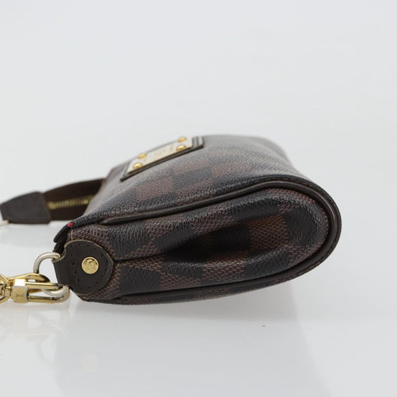 LOUIS VUITTON Damier Ebene Eva Shoulder Bag N55213 LV Auth 182694
