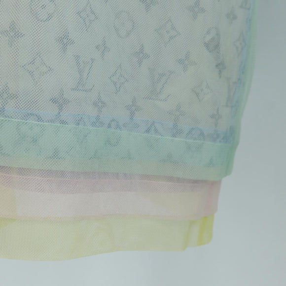LOUIS VUITTON Tulle layered T-Shirt Nylon Multicolor RM201 LV Auth 182695M