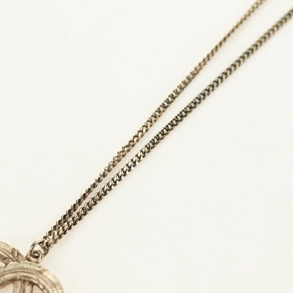 CHANEL COCO Mark Necklace metal Gold Tone CC Auth 182696M