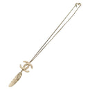 CHANEL COCO Mark Necklace metal Gold Tone CC Auth 182696M-2