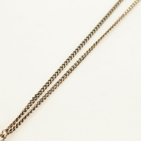 CHANEL COCO Mark Necklace metal Gold Tone CC Auth 182696M
