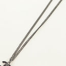CHANEL COCO Mark Necklace metal Black CC Auth 182697M-10