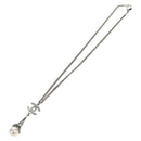 CHANEL COCO Mark Necklace metal Black CC Auth 182697M-7