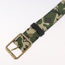 LOUIS VUITTON Monogram Camouflage Ceinture Gürtel 39.4"" Grün LV Auth 182701SM-13