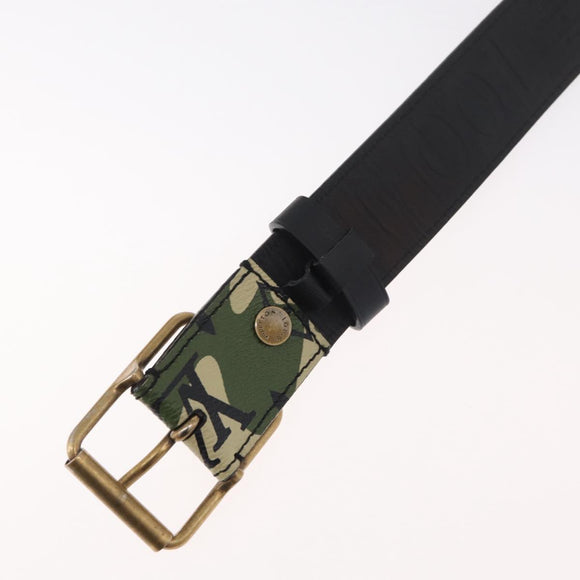 LOUIS VUITTON Monogram Camouflage Ceinture Gürtel 39.4"" Grün LV Auth 182701SM