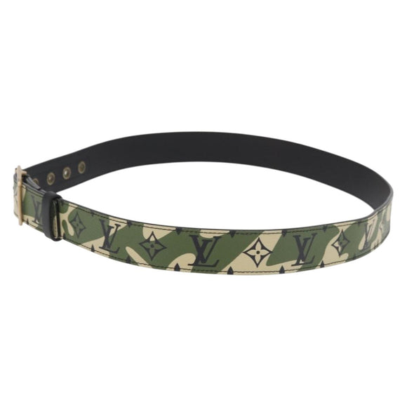 LOUIS VUITTON Monogram Camouflage Ceinture Gürtel 39.4"" Grün LV Auth 182701SM