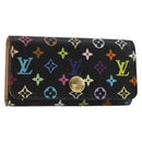 LOUIS VUITTON Monogram Multicolor Multicles 4 Key Case Black M93732 Auth 182702-1
