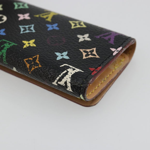 LOUIS VUITTON Monogram Multicolor Multicles 4 Key Case Black M93732 Auth 182702