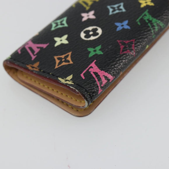 LOUIS VUITTON Monogram Multicolor Multicles 4 Key Case Black M93732 Auth 182702