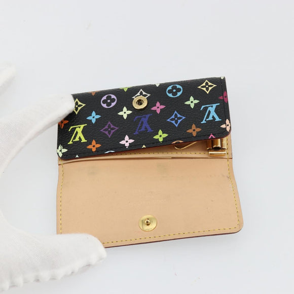 LOUIS VUITTON Monogram Multicolor Multicles 4 Key Case Black M93732 Auth 182702