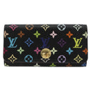 LOUIS VUITTON Monogram Multicolor Multicles 4 Key Case Black M93732 Auth 182702-13