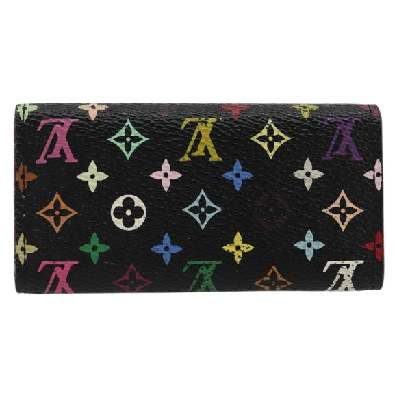 LOUIS VUITTON Monogram Multicolor Multicles 4 Key Case Black M93732 Auth 182702