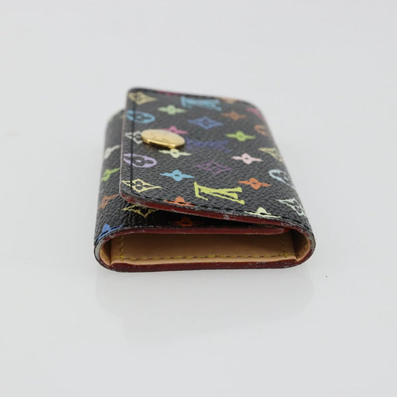 LOUIS VUITTON Monogram Multicolor Multicles 4 Key Case Black M93732 Auth 182702