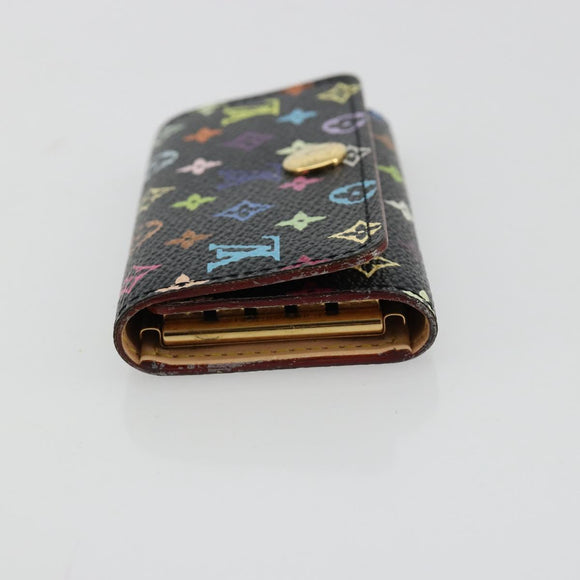 LOUIS VUITTON Monogram Multicolor Multicles 4 Key Case Black M93732 Auth 182702