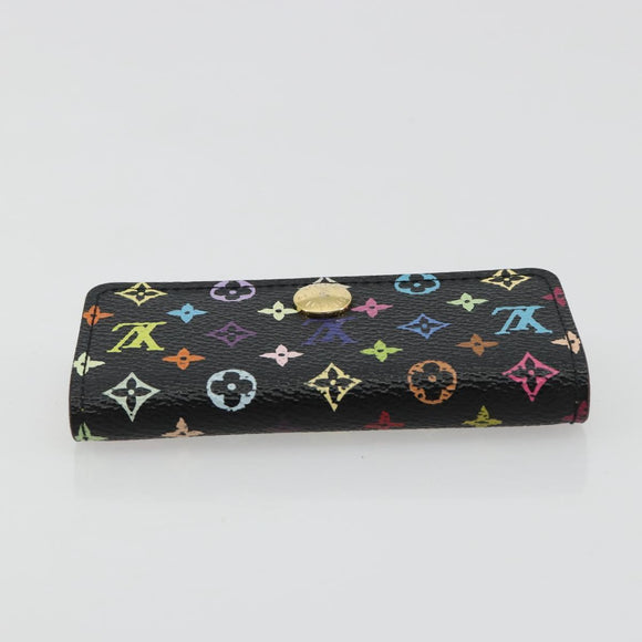 LOUIS VUITTON Monogram Multicolor Multicles 4 Key Case Black M93732 Auth 182702