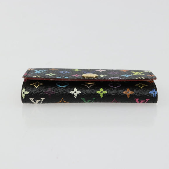 LOUIS VUITTON Monogram Multicolor Multicles 4 Key Case Black M93732 Auth 182702