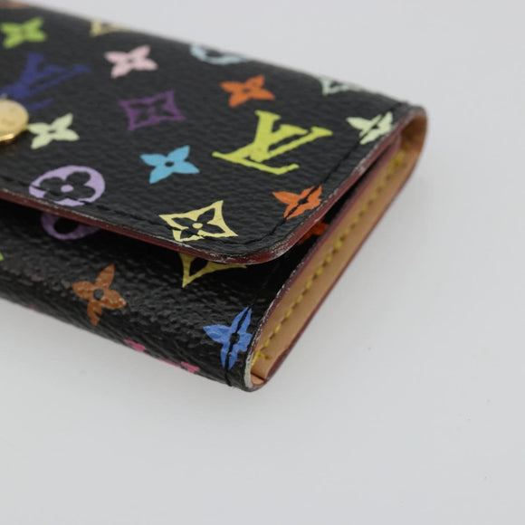 LOUIS VUITTON Monogram Multicolor Multicles 4 Key Case Black M93732 Auth 182702