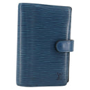 LOUIS VUITTON Epi Agenda PM Day Planner Cover Blue R20055 LV Auth 182707-1