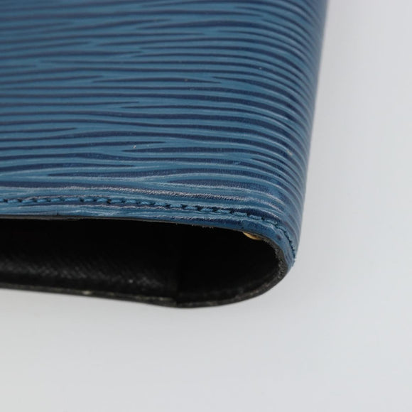 LOUIS VUITTON Epi Agenda PM Day Planner Cover Blue R20055 LV Auth 182707