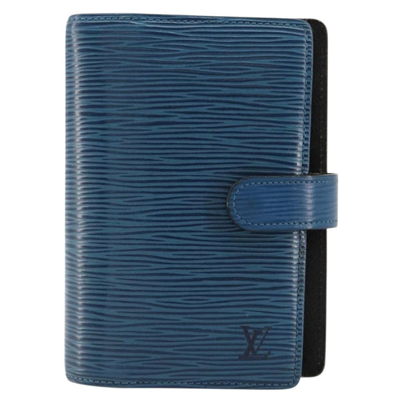 LOUIS VUITTON Epi Agenda PM Day Planner Cover Blue R20055 LV Auth 182707
