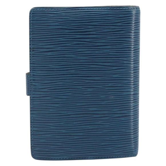 LOUIS VUITTON Epi Agenda PM Day Planner Cover Blue R20055 LV Auth 182707