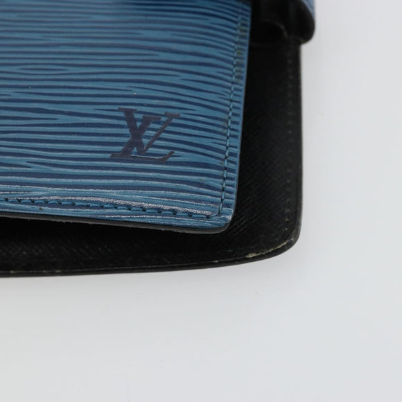 LOUIS VUITTON Epi Agenda PM Day Planner Cover Blue R20055 LV Auth 182707