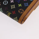 LOUIS VUITTON Monogram Multicolor Porte Tresor Wallet Black M92658 Auth 182708A-16