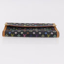LOUIS VUITTON Monogram Multicolor Porte Tresor Wallet Black M92658 Auth 182708A-6