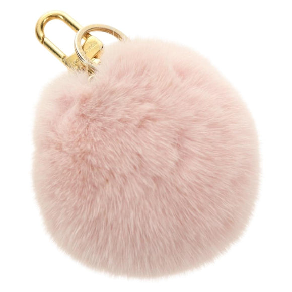 LOUIS VUITTON Bijoux Sack Wild Fur Charm Pink M68450 LV Auth 182710M
