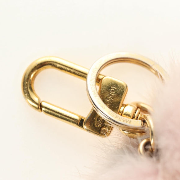 LOUIS VUITTON Bijoux Sack Wild Fur Charm Pink M68450 LV Auth 182710M