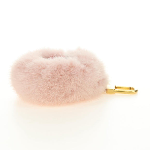 LOUIS VUITTON Bijoux Sack Wild Fur Charm Pink M68450 LV Auth 182710M