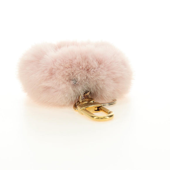 LOUIS VUITTON Bijoux Sack Wild Fur Charm Pink M68450 LV Auth 182710M
