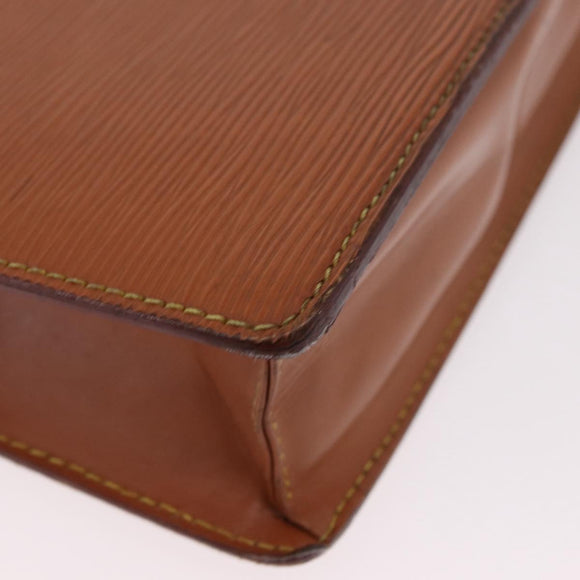 LOUIS VUITTON Epi Pochette Homme Bag Brown Zipangu Gold M52528 LV Auth 182712
