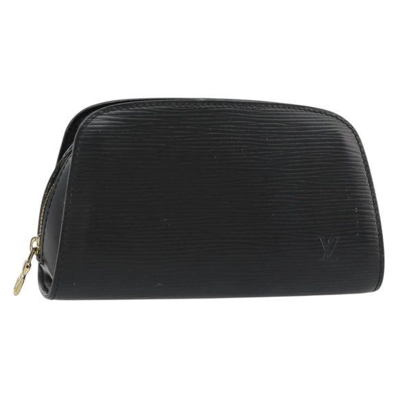 LOUIS VUITTON Epi Dauphine PM Pouch Black M48442 LV Auth 182713