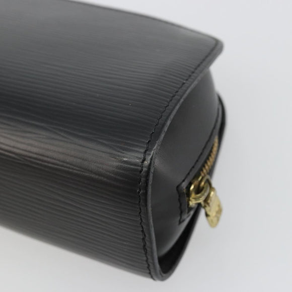 LOUIS VUITTON Epi Dauphine PM Pouch Black M48442 LV Auth 182713
