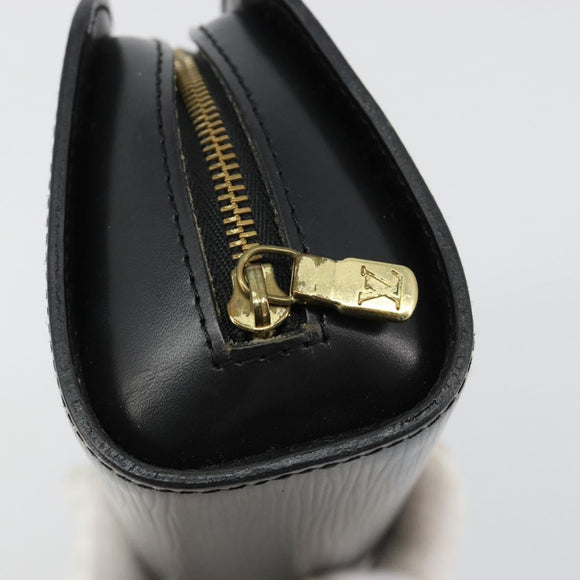 LOUIS VUITTON Epi Dauphine PM Pouch Black M48442 LV Auth 182713