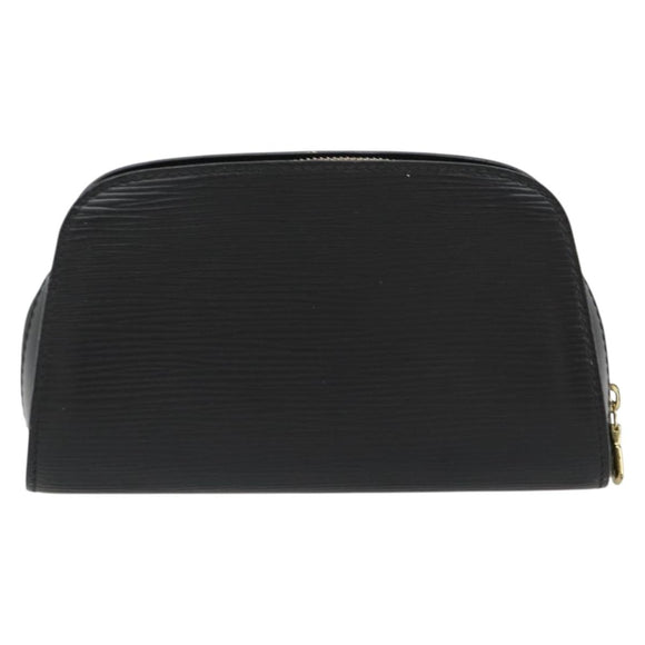 LOUIS VUITTON Epi Dauphine PM Pouch Black M48442 LV Auth 182713