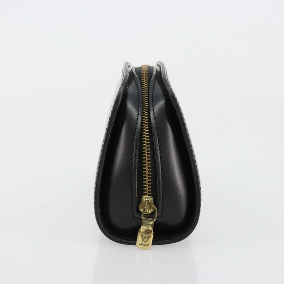 LOUIS VUITTON Epi Dauphine PM Pouch Black M48442 LV Auth 182713