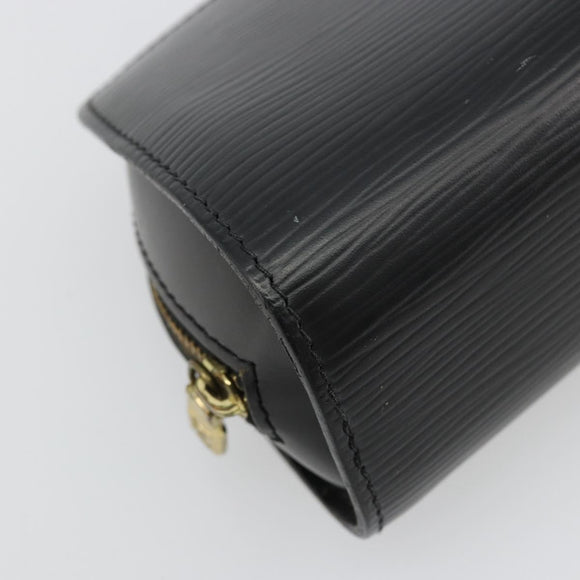 LOUIS VUITTON Epi Dauphine PM Pouch Black M48442 LV Auth 182713