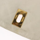 CHANEL Chain Matelasse Shoulder Bag Canvas Gray Gold CC Auth 182717-20
