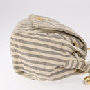 CHANEL Chain Matelasse Shoulder Bag Canvas Gray Gold CC Auth 182717-4