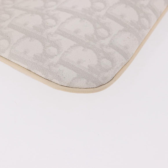 Christian Dior Romantic Pouch PVC White Silver Auth 182718A