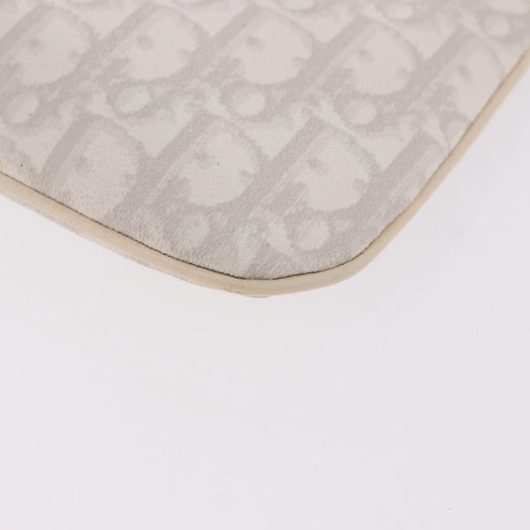 Christian Dior Romantic Pouch PVC White Silver Auth 182718A