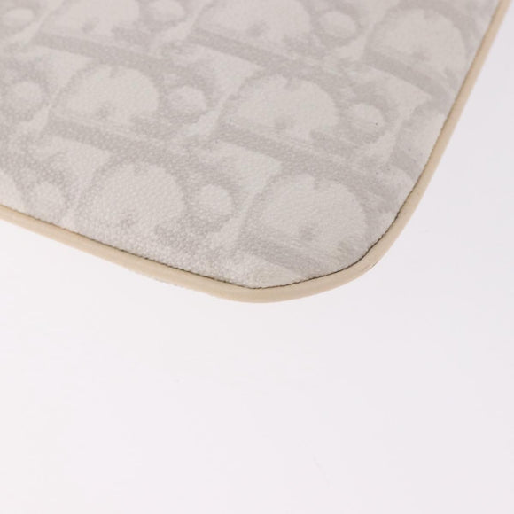 Christian Dior Romantic Pouch PVC White Silver Auth 182718A