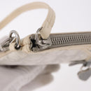Christian Dior Romantic Pouch PVC White Silver Auth 182718A-15